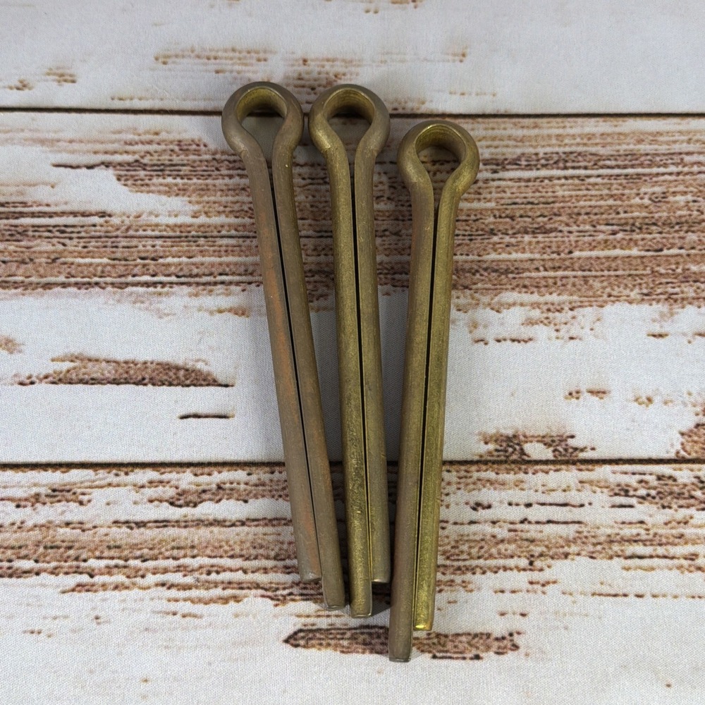 VTG Brass Cotter Pins 5/16 x 2‑1/2 Made in USA Qty 3 — Used